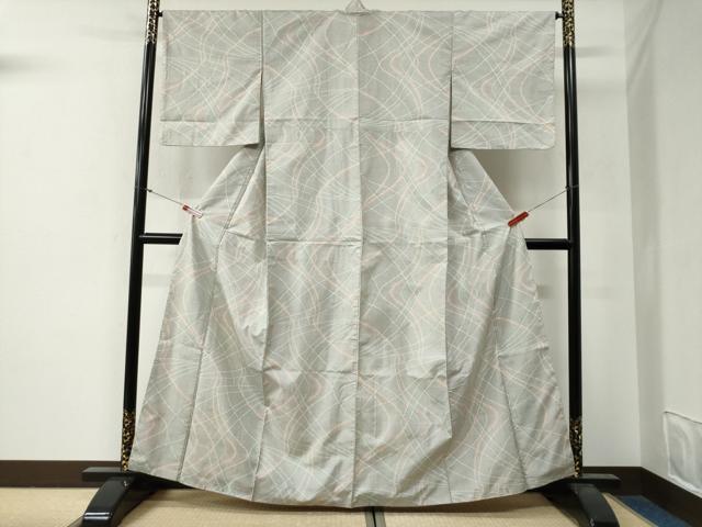平和屋着物●本場大島紬 白大島 7マルキ 吉祥文 正絹 逸品 CABG0430yc