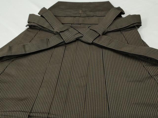平和屋着物●男性 馬乗り袴 縞 正絹 逸品 CABG0436yc