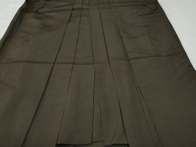 平和屋着物●男性 馬乗り袴 縞 正絹 逸品 CABG0436yc