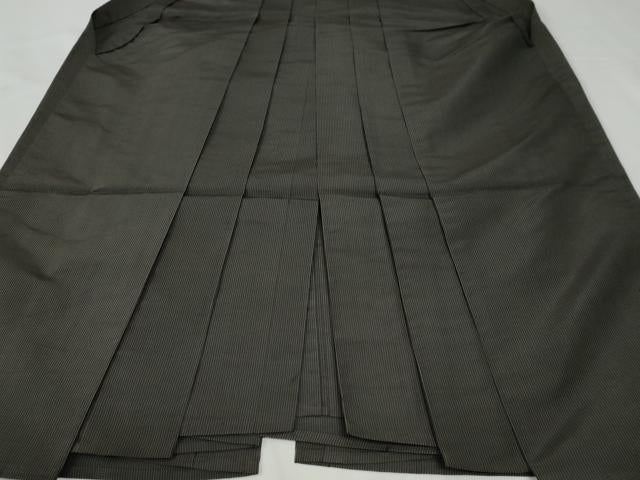 平和屋着物●男性 馬乗り袴 縞 正絹 逸品 CABG0438yc