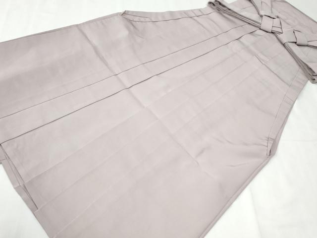 平和屋着物●男性 馬乗り袴 色無地 灰桜色 正絹 逸品 CABG0439yc