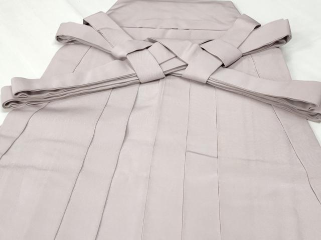 平和屋着物●男性 馬乗り袴 色無地 灰桜色 正絹 逸品 CABG0439yc
