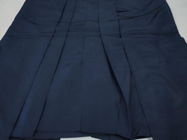 平和屋着物●男性 馬乗り袴 色無地 鉄紺色 正絹 逸品 CABG0440yc