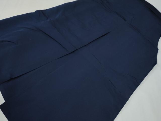 平和屋着物●男性 馬乗り袴 色無地 鉄紺色 正絹 逸品 CABG0440yc