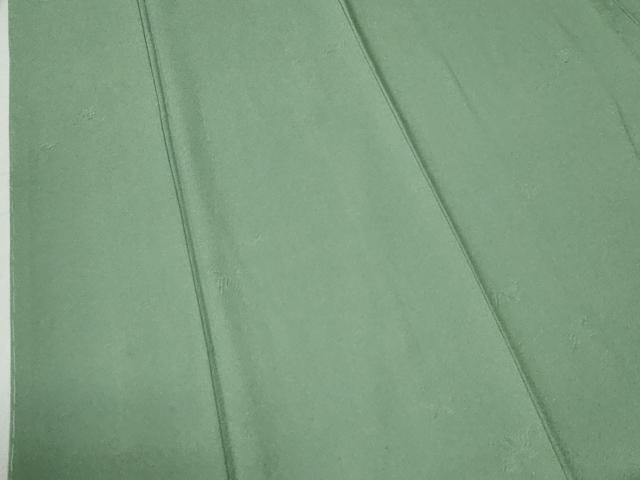 平和屋着物●上質な色無地 本草木染 花尽くし地紋 柳染色 反端付き 正絹 逸品 未使用 CABG0457yc