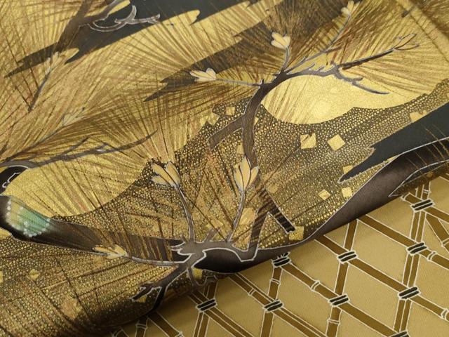 平和屋着物●豪華色留袖 作家物 籬枝松文 ロング丈 正絹 逸品 CABG0459yc