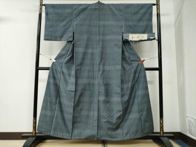 平和屋着物●上質な紬 絣文様 寿峰工房 鈴乃屋扱い 証紙付き 正絹 逸品 CABG0460yc