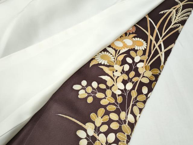 平和屋着物●豪華色留袖 駒刺繍 兎 芒 草花文 金彩 正絹 逸品 CABG0470yc