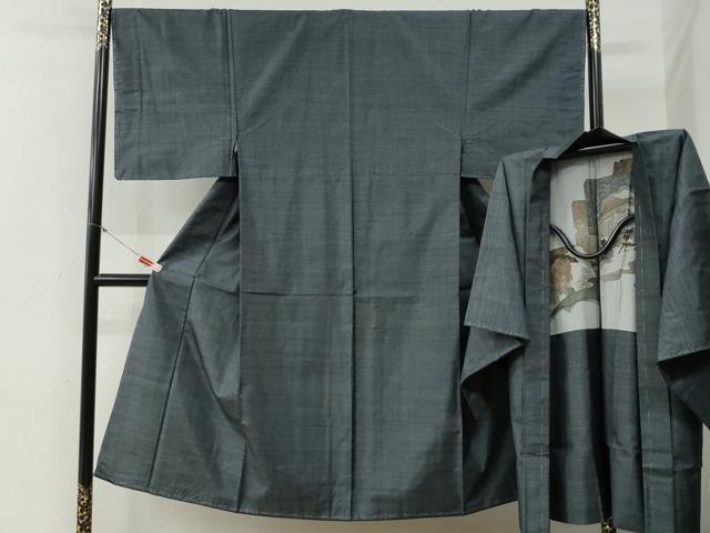 平和屋着物●男性 本場大島紬 アンサンブル 100亀甲 総詰め 正絹 逸品 未使用 CABG0473yc