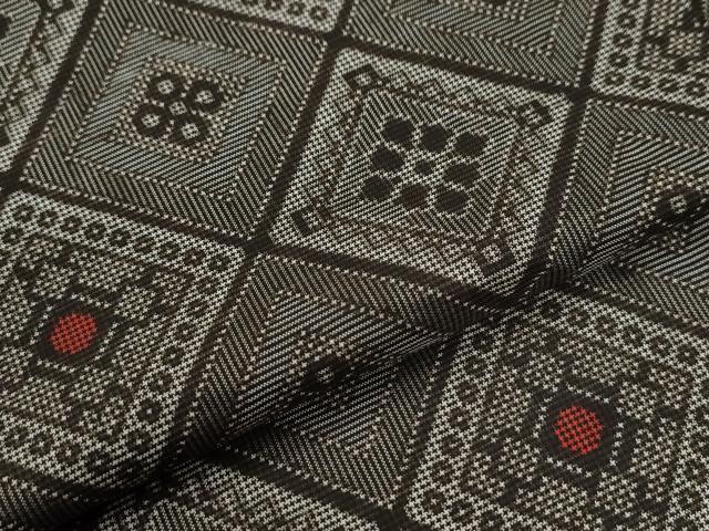 平和屋着物●本場大島紬 龍郷絣 証紙付き 正絹 逸品 未使用 CABG0485yc