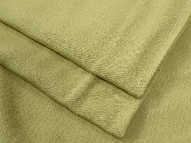 平和屋着物●上質な色無地 抹茶色 正絹 逸品 未使用 CABG0531yc