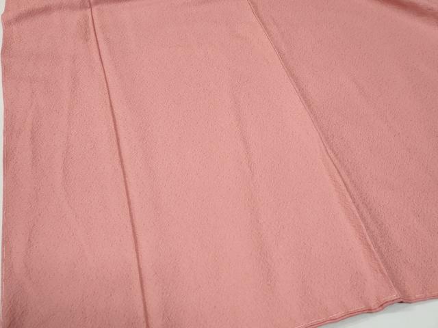 平和屋着物●上質な色無地 紋意匠 紅梅色 ロング丈 正絹 逸品 未使用 CABG0535yc