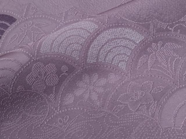 平和屋着物●色留訪問着 青海波花地紋 浅紫色 正絹 逸品 CABG0542yc