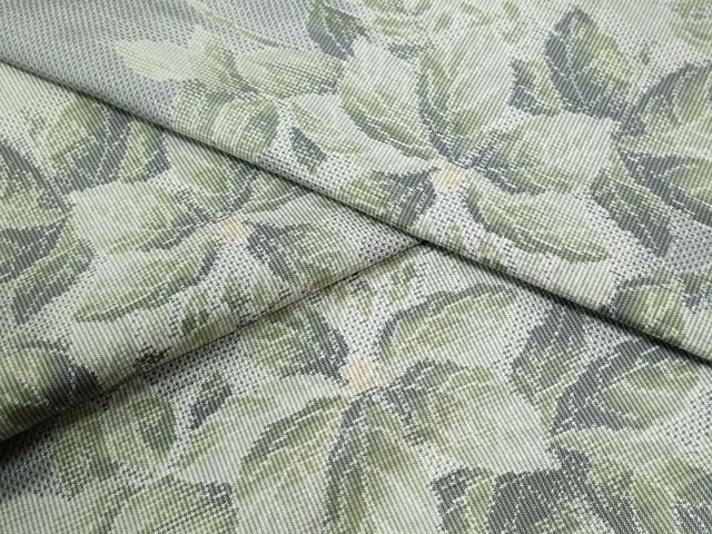 平和屋着物●本場大島紬 白大島 7マルキ 総絣 草花文 正絹 逸品 CABG0557yc