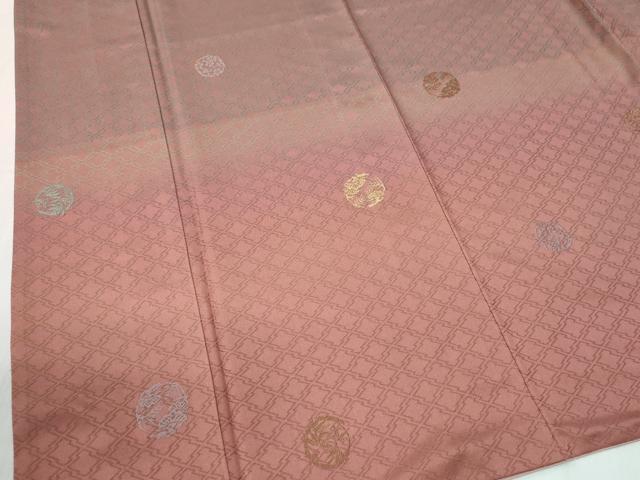 平和屋着物●色留訪問着 作家物 松皮菱松竹梅丸文 暈し染め 金糸 ロング丈 正絹 逸品 CABG0560yc