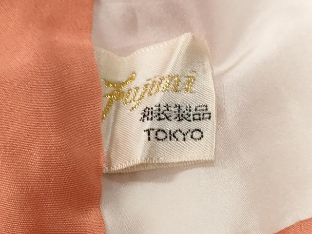 平和屋着物●上質な色無地 流水地紋 曙色 正絹 逸品 CABG0577yc