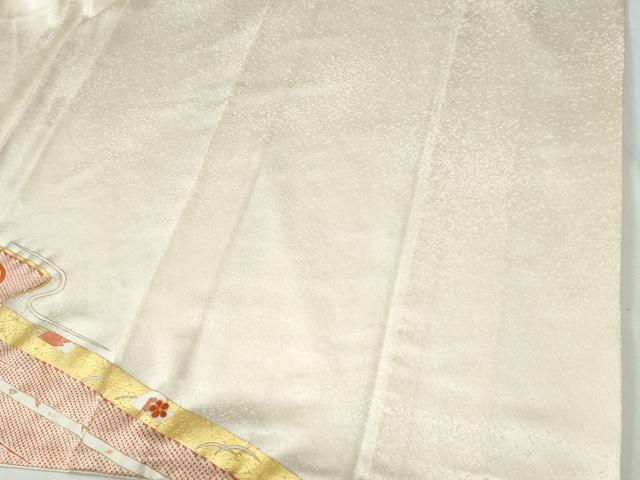 平和屋着物●訪問着 駒刺繍 鬘帯地紙吉祥花文 金彩 正絹 逸品 CABG0586yc