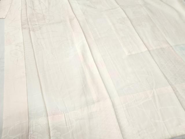 平和屋着物●振袖用長襦袢 無双仕立て 鼓花地紋 暈し染め 正絹 逸品 CABG0593yc