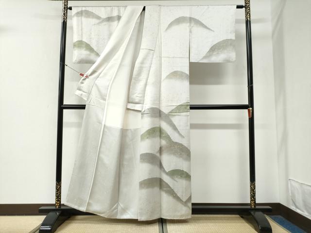 平和屋着物●訪問着 刺繍 遠山箔散らし 金彩 正絹 逸品 CABG0602yc
