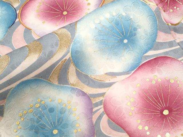 平和屋着物●豪華振袖 駒刺繍 流水梅文 金彩 正絹 逸品 CABG0603yc