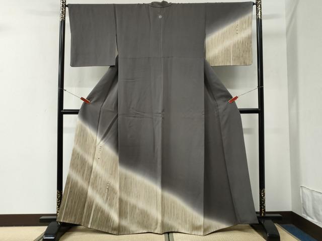 平和屋着物●訪問着 刺繍 宝尽くし松笹文 暈し染め 金糸 正絹 逸品 CABG0608yc