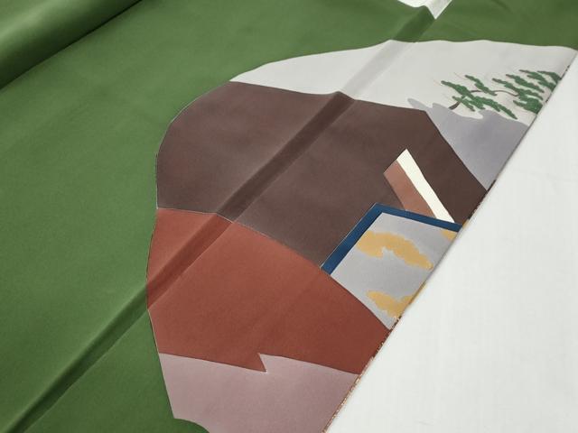 平和屋着物●訪問着 吉祥花松文 金彩 正絹 逸品 未使用 CABG0610yc