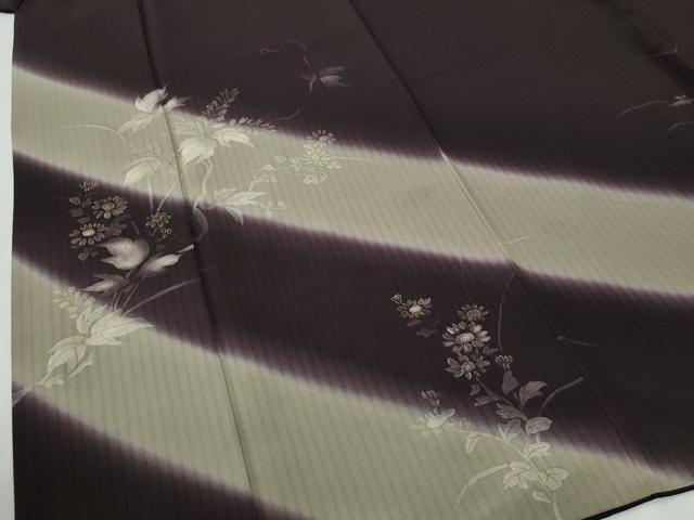 平和屋着物●訪問着 作家物 草花文 暈し染め 金彩 正絹 逸品 CABG0613yc