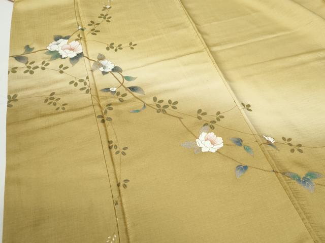 平和屋着物●訪問着 枝花文 暈し染め 金彩 正絹 逸品 CABG0624yc