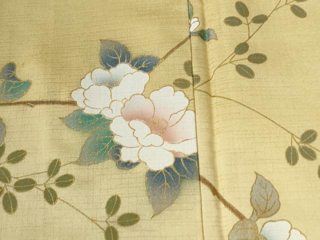 平和屋着物●訪問着 枝花文 暈し染め 金彩 正絹 逸品 CABG0624yc