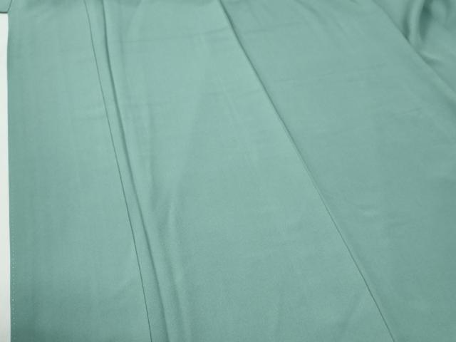 平和屋着物●上質な色無地 ワンポイント 枝花文 青磁色 ロング丈 正絹 逸品 CABG0635yc