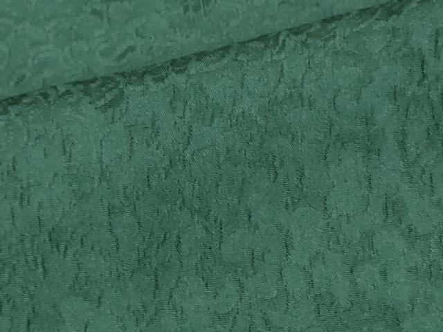 平和屋着物●螺鈿作家 甲斐泰造監修 色無地 更紗花唐草地紋 萌葱色 正絹 逸品 CABG0640yc