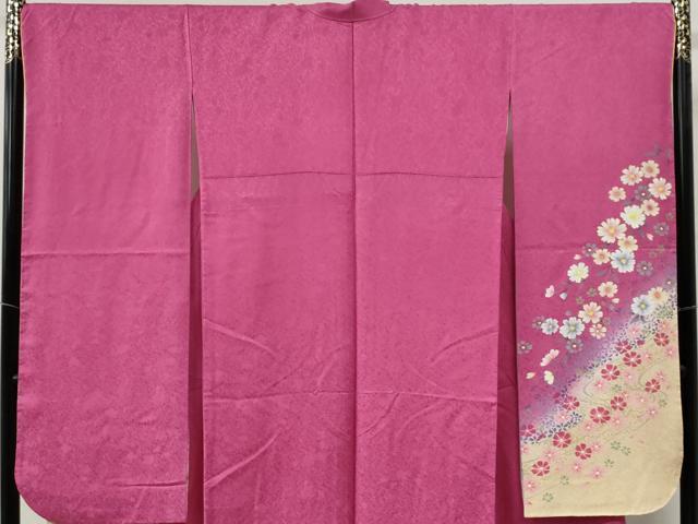 平和屋着物●豪華振袖 舞花文 暈し染め 金彩 正絹 逸品 未使用 CABG0652yc
