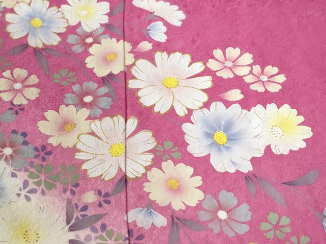 平和屋着物●豪華振袖 舞花文 暈し染め 金彩 正絹 逸品 未使用 CABG0652yc