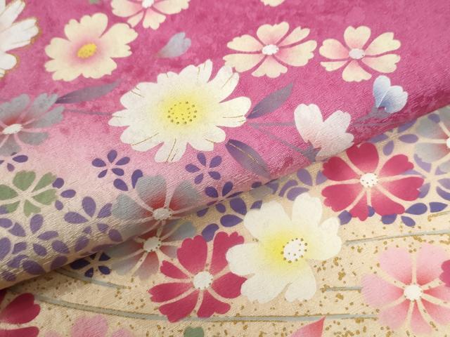 平和屋着物●豪華振袖 舞花文 暈し染め 金彩 正絹 逸品 未使用 CABG0652yc