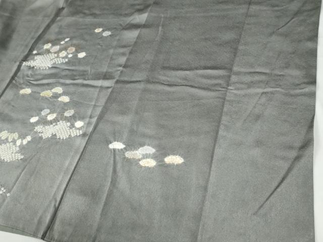 平和屋着物●訪問着 絞り 刺繍 笹梅文 金彩 正絹 逸品 CABG0654yc