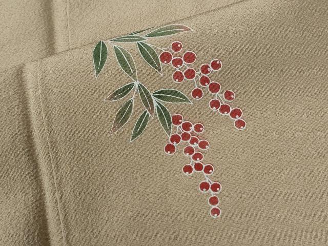 平和屋着物●上質な色無地 枯色 正絹 逸品 未使用 CABG0664yc