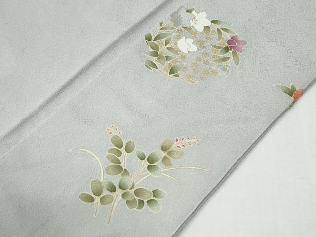 平和屋着物●訪問着 総刺繍 草花丸文 暈し染め 金彩 正絹 逸品 未使用 CABG0672yc