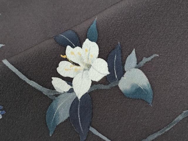 平和屋着物●染色作家 草野一騎 訪問着 枝花文 暈し染め 正絹 逸品 CABG0684yc