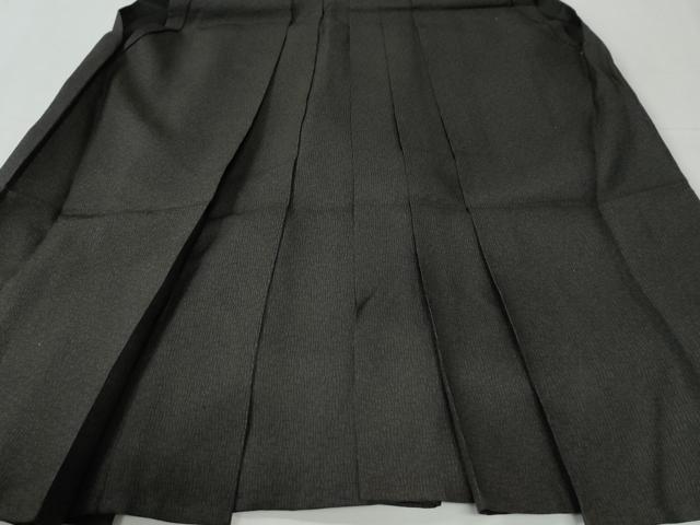 平和屋着物●男性 馬乗り袴 吉祥文 黒地 正絹 逸品 CABG0699yc