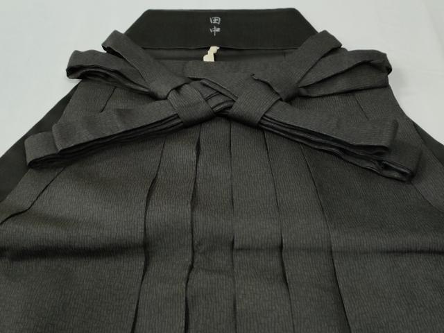 平和屋着物●男性 馬乗り袴 吉祥文 黒地 正絹 逸品 CABG0699yc