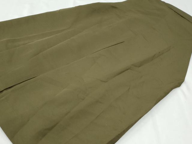 平和屋着物●男性 馬乗り袴 訪問袴 神代織 色無地 璃寛茶色 正絹 逸品 CABG0703yc