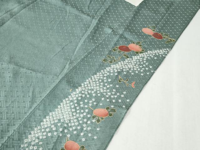 平和屋着物●訪問着 絞り 万寿菊 金彩 正絹 逸品 CABG0713yc