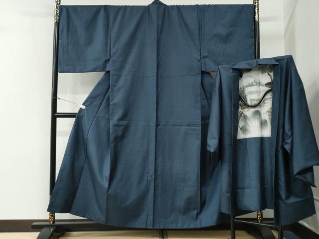 平和屋着物●男性 本場大島紬 アンサンブル 100亀甲 総詰め キングサイズ 正絹 逸品 CABG0722yc
