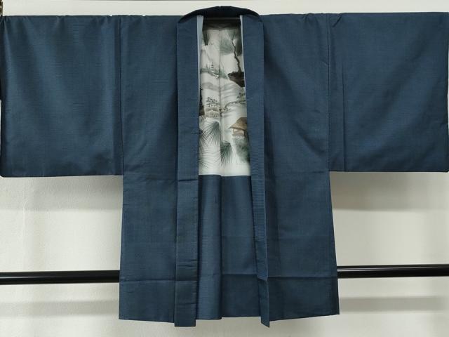 平和屋着物●男性 本場大島紬 アンサンブル 100亀甲 総詰め キングサイズ 正絹 逸品 CABG0722yc