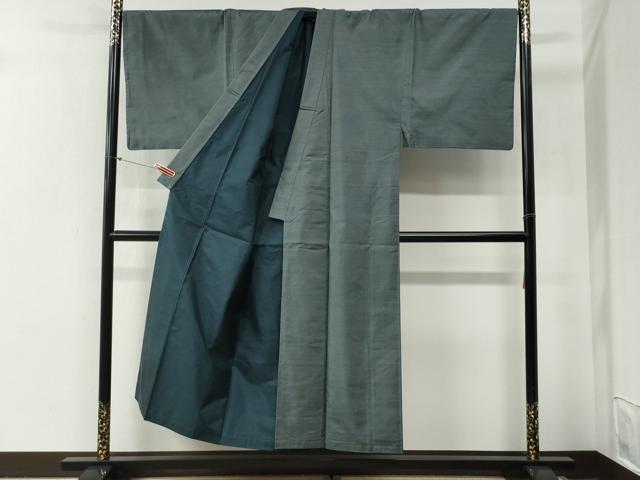 平和屋着物●男性 本場大島紬 アンサンブル 格子 キングサイズ 正絹 逸品 CABG0723yc