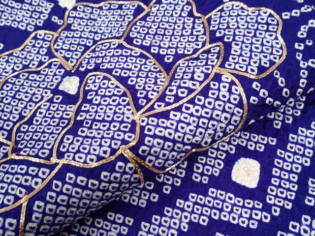 平和屋着物●豪華振袖 総絞り 駒刺繍 雲取り牡丹枝梅文 正絹 逸品 CABG0726yc