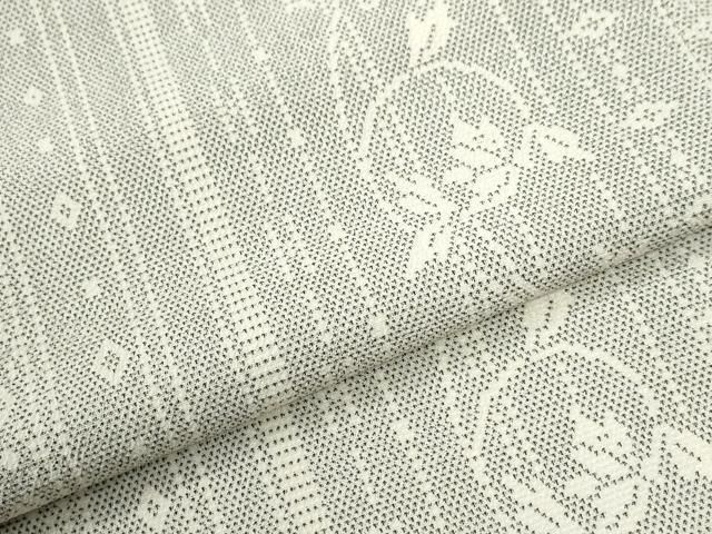 平和屋着物●本塩沢 更紗花唐草吉祥文 松坂屋扱い 正絹 逸品 CABG0734yc