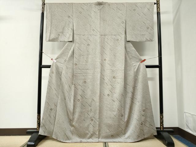 平和屋着物●絞りの開祖 竹田庄九郎 小紋 総絞り 霞吉祥文 正絹 逸品 CABG0740yc