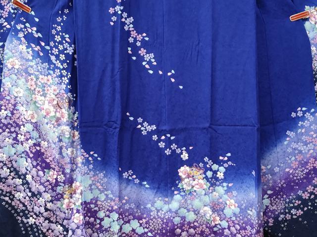 平和屋着物●豪華振袖・長襦袢セット 毬舞桜文 暈し染め 金彩 正絹 逸品 CABG0743yc