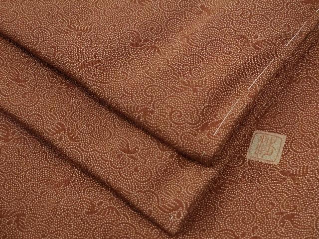 平和屋着物●江戸小紋 飛鳥唐草文 正絹 逸品 未使用 CABG0745yc